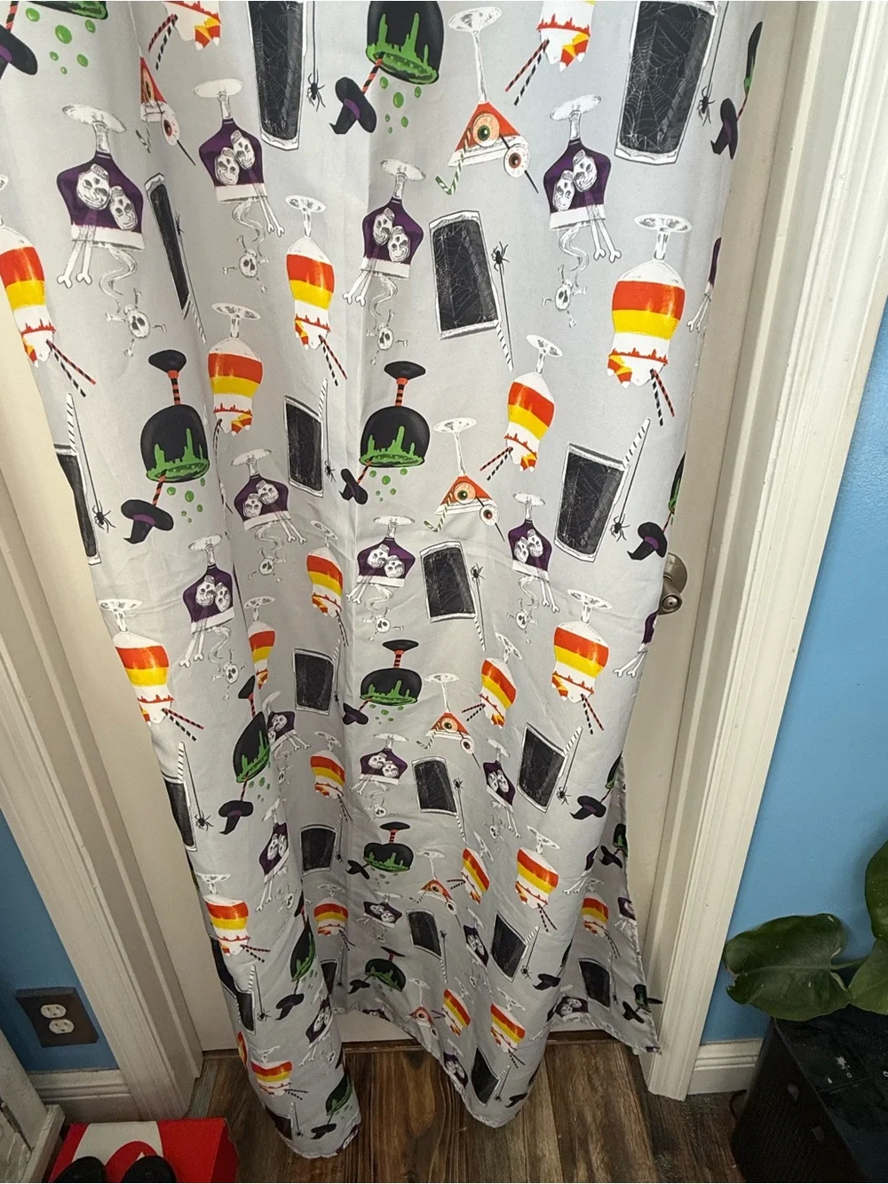 Novelty Halloween Potion & Candy Corn table cloth 69x51.5” rectangle